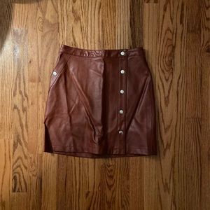 Urban Outfitters Brown Leather Skirt